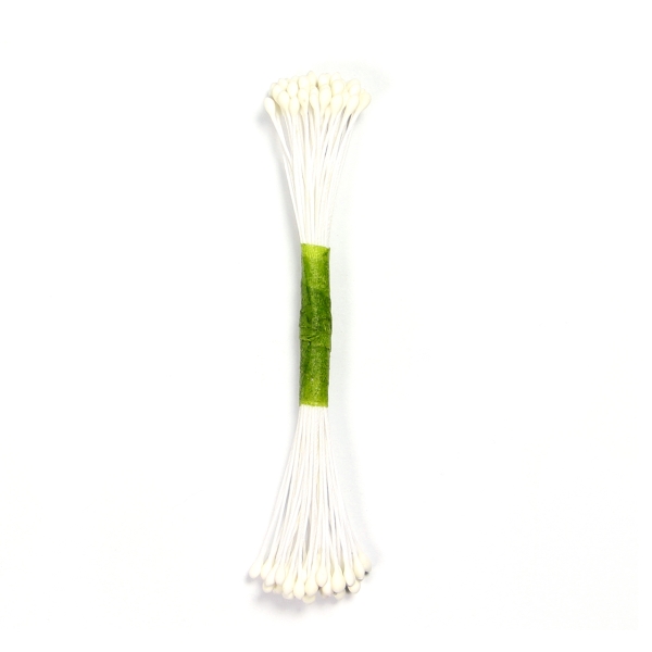 Flower Stamen - Plain White Medium